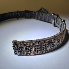 Moldavite/Copper bracelet