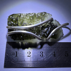 8.1g Moldavite Angel Chime Silver Pendant