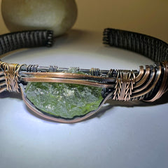 Moldavite/Copper bracelet