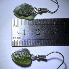 1.79g Moldavite Stainless Steel Stud Earrings