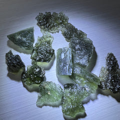 16.5g Wholesale Moldavite Lot - 12pcs