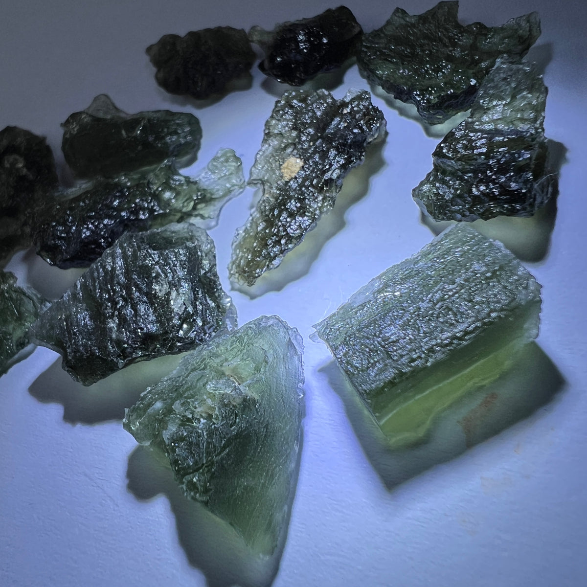 16.5g Wholesale Moldavite Lot - 12pcs