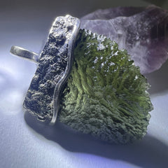 3.22g Moldavite & Silver Pendant