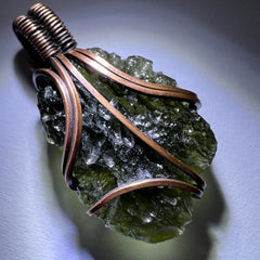 4.86g Moldavite & Copper Pendant
