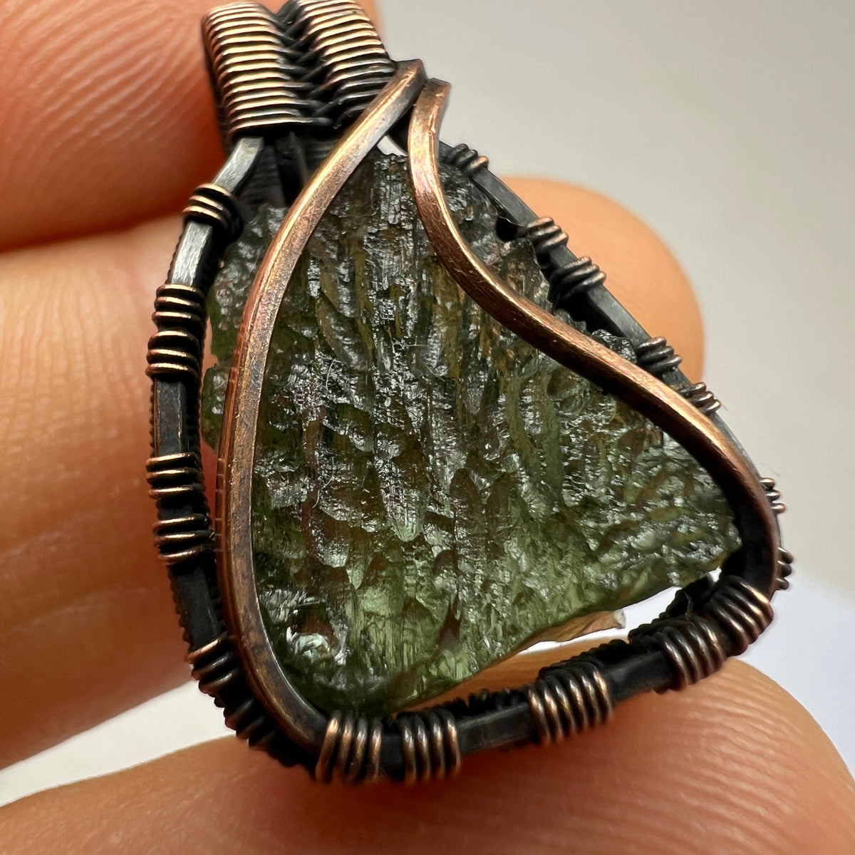 1.6g Moldavite & Copper Pendant