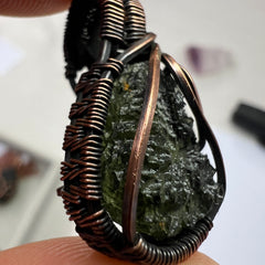 1.73g Moldavite & Copper Pendant