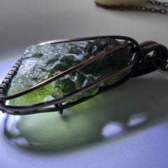 9.1g Moldavite & Copper Pendant