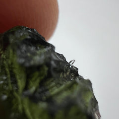 1.35g Maly Chlum Moldavite, Visible Lechatelierite