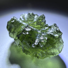 1.35g Maly Chlum Moldavite, Visible Lechatelierite