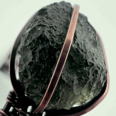 Moldavite & Copper bracelet - Moonstone accents.