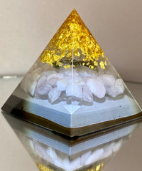 47.5mm Moldavite Orgone generator pyramid.