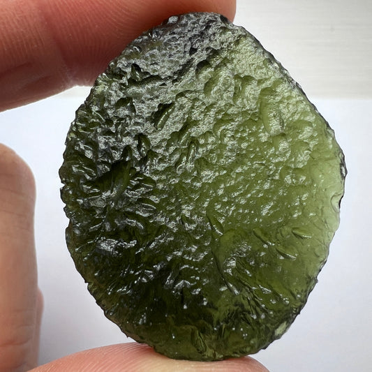 Exceptional Chlum Moldavite Medallion — 18.8g