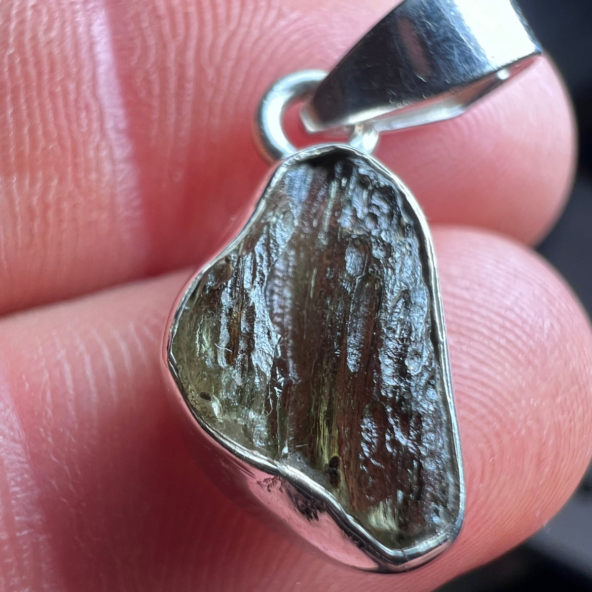 Moldavite Silver pendant, 1.98g