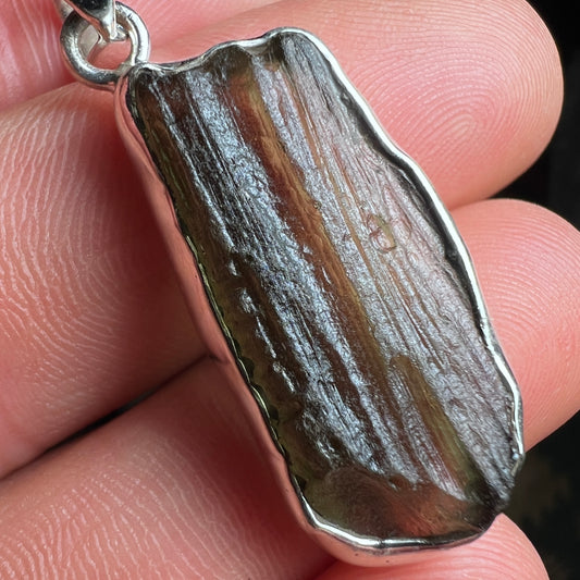Moldavite Silver pendant, 4.96g