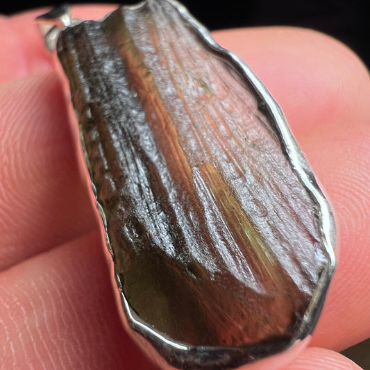 Moldavite Silver pendant, 4.96g