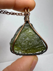 9.2g Moldavite & Copper Pendant