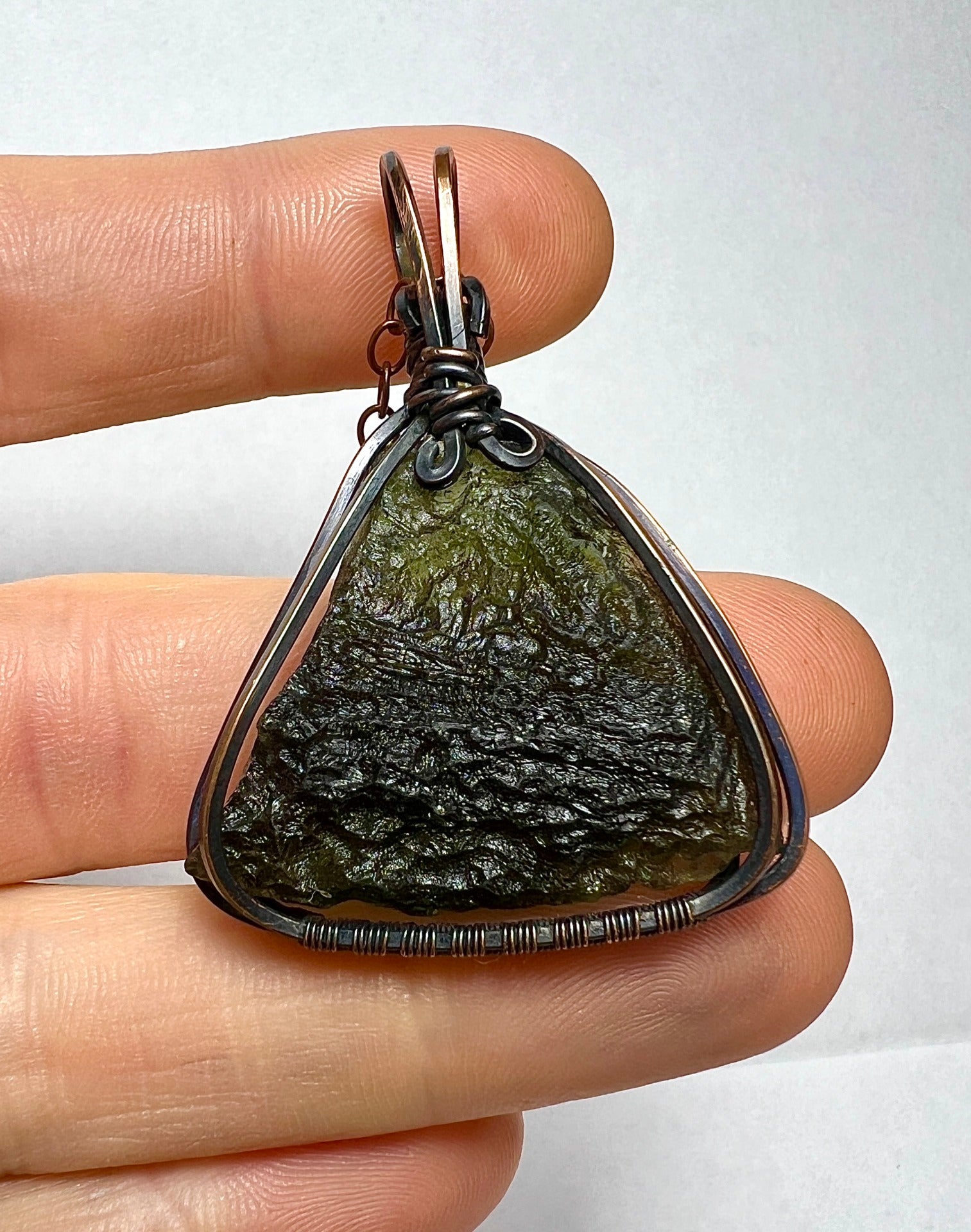 9.2g Moldavite & Copper Pendant