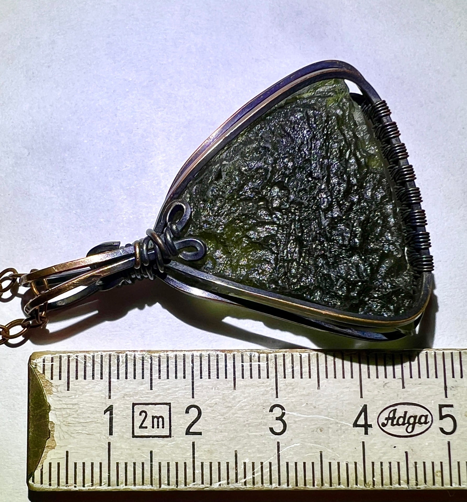 9.2g Moldavite & Copper Pendant