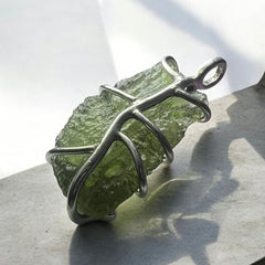 Moldavite Pendant — “Tentacles” Design. 4.39.