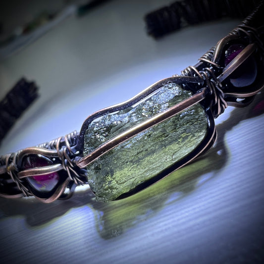 Moldavite Copper Bracelets