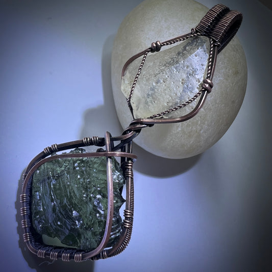 Moldavite & LDG Copper Pendant  3.01g