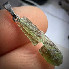 Real moldavite pendant