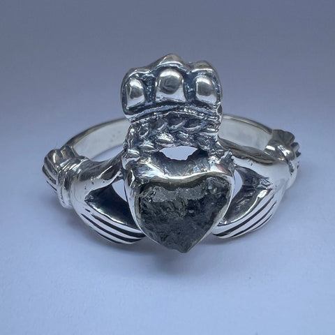 NG1026R11 Moldavite sterling silver ring