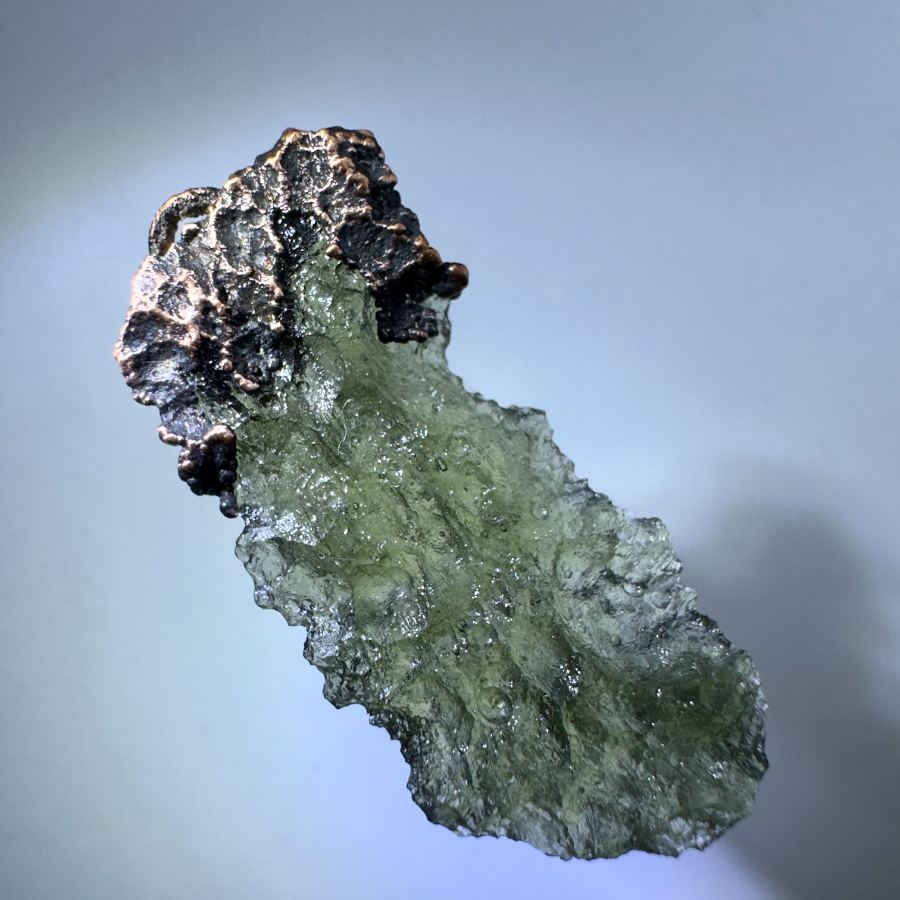 1.63g Chlum copper electroformed Moldavite pendant