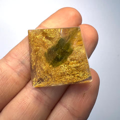 Moldavite Orgone Generator Pyramid 28mm
