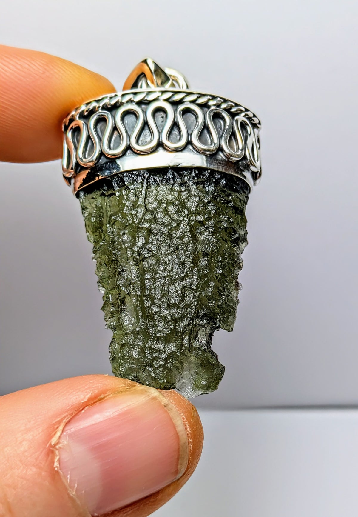 4.65g Moldavite, Silver Pendant