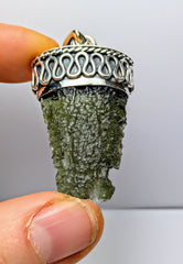 4.65g Moldavite, Silver Pendant