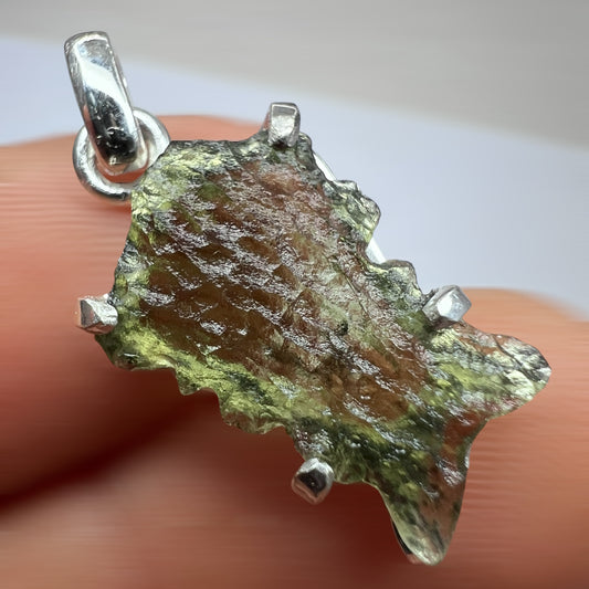 1.0g Moldavite/Silver pendant