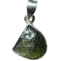 3.02g Bezel Set Moldavite/Silver Pendant