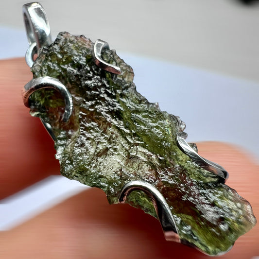 1.74g Moldavite/Silver pendant