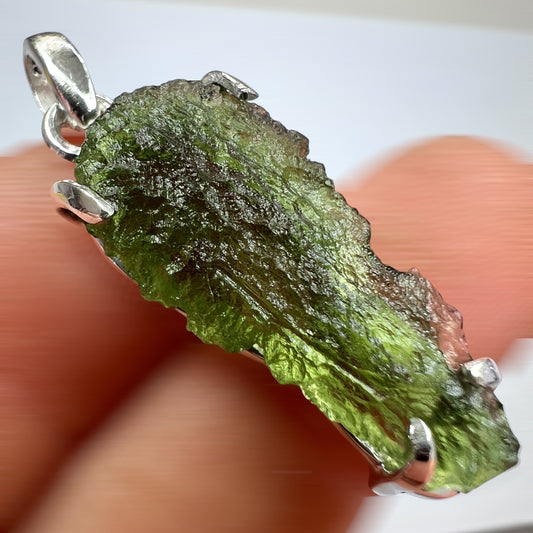 2.45g Moldavite/Silver pendant
