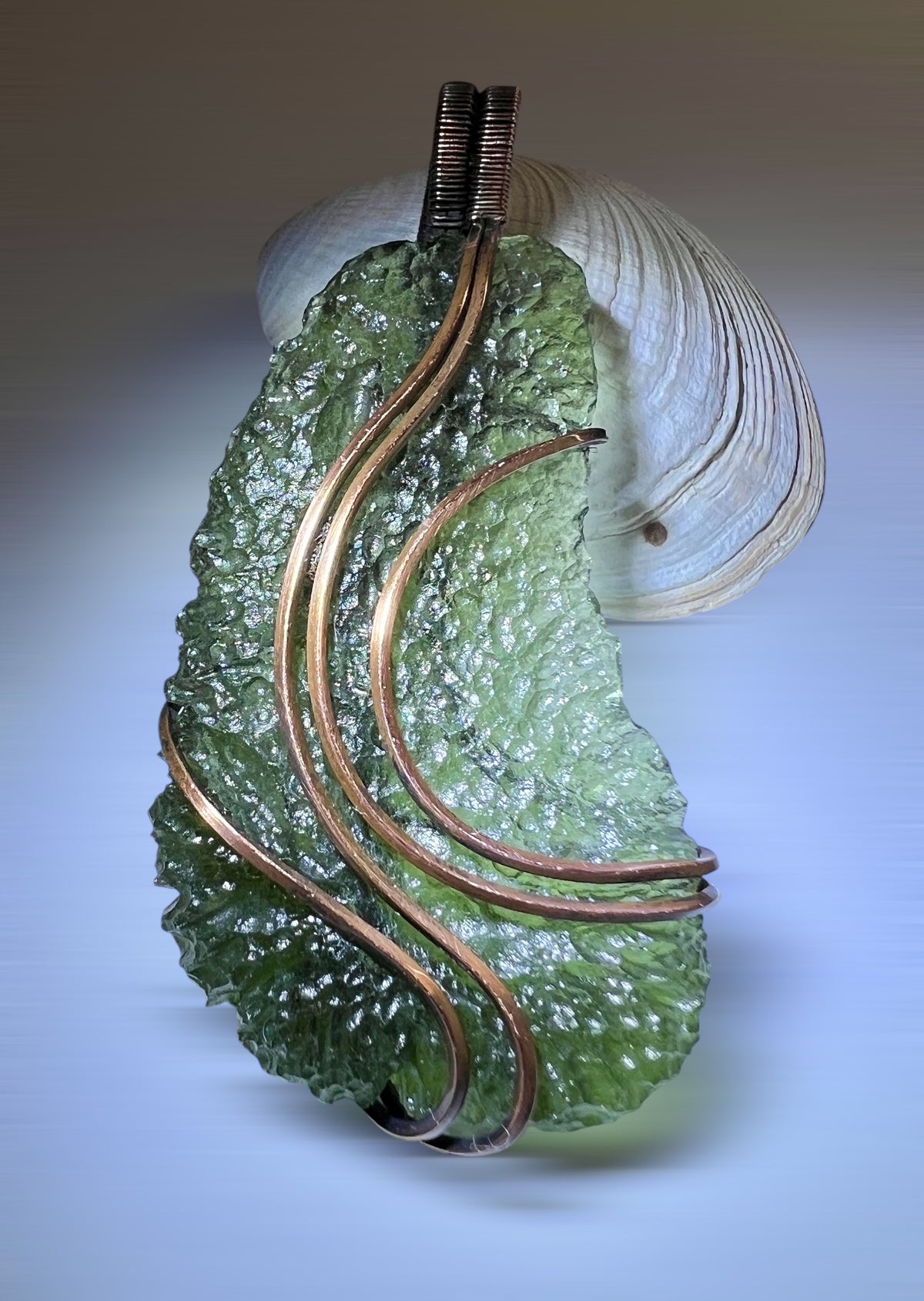 7.48g Moldavite/Copper Pendant