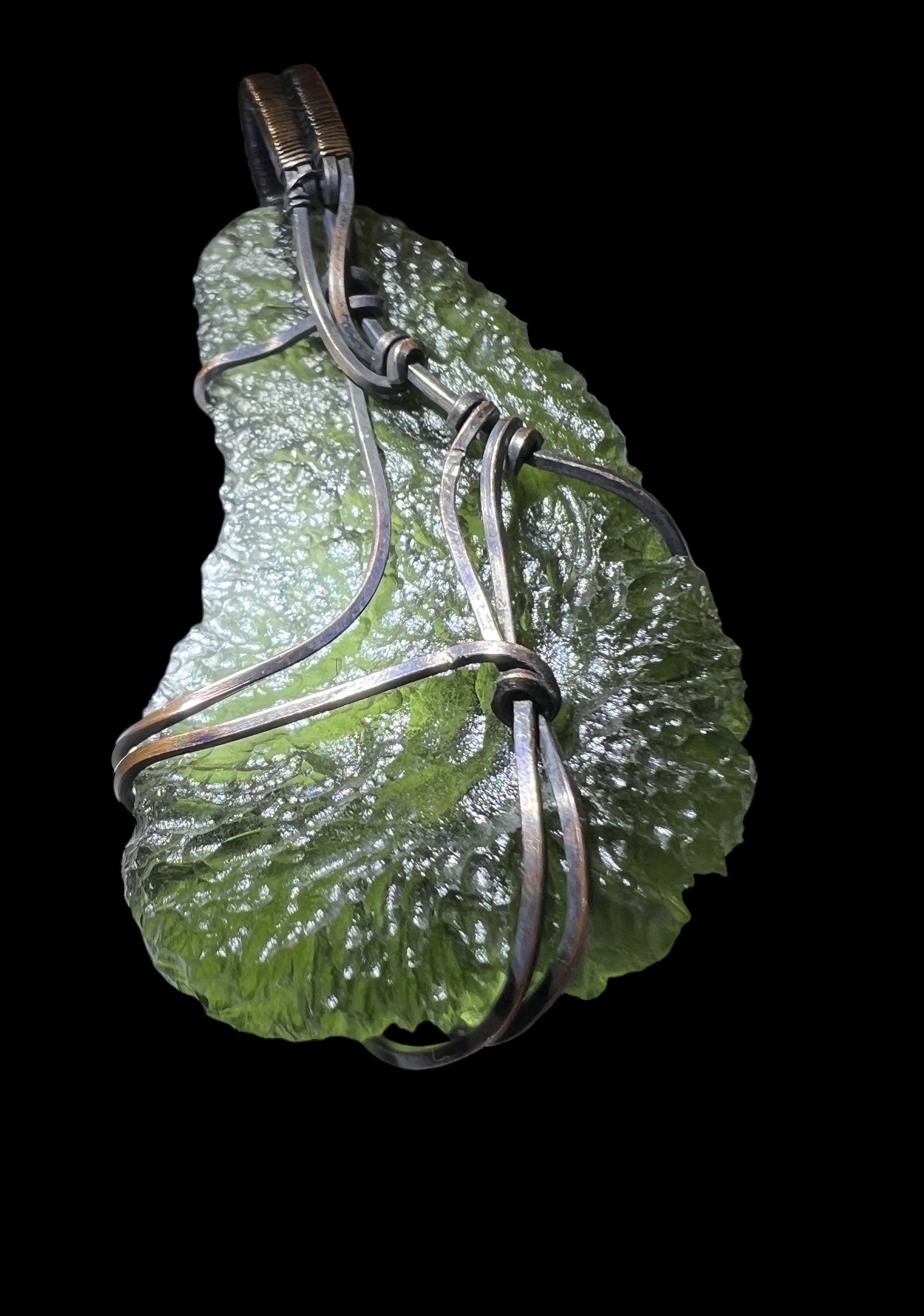 7.48g Moldavite/Copper Pendant