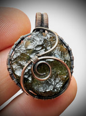 8.48g Moldavite Disk Pendant