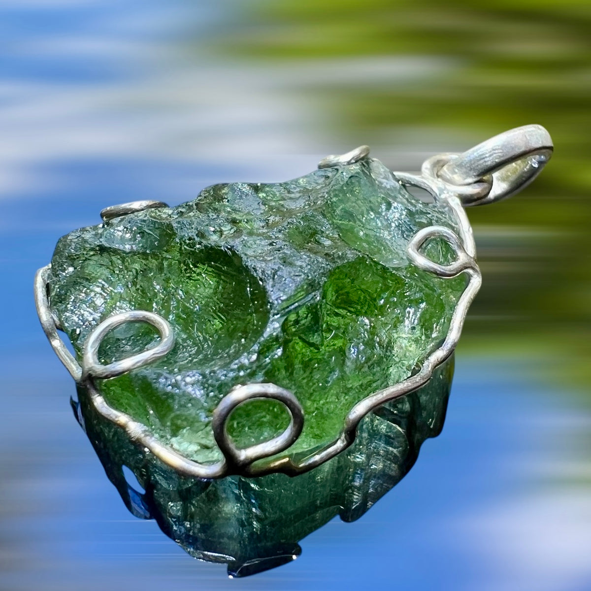 Moldavite/Silver pendant 2.25g