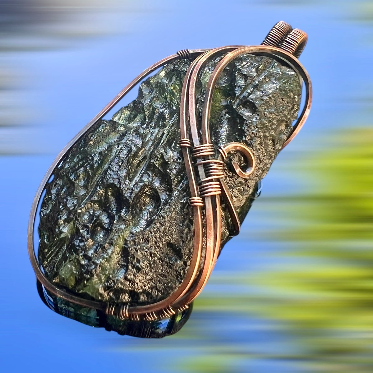 8.66g Moldavite pendant.