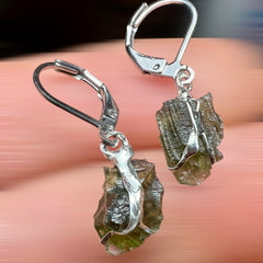 Moldavite Earrings (1.4g)