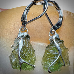 Moldavite Earrings (1.98g)