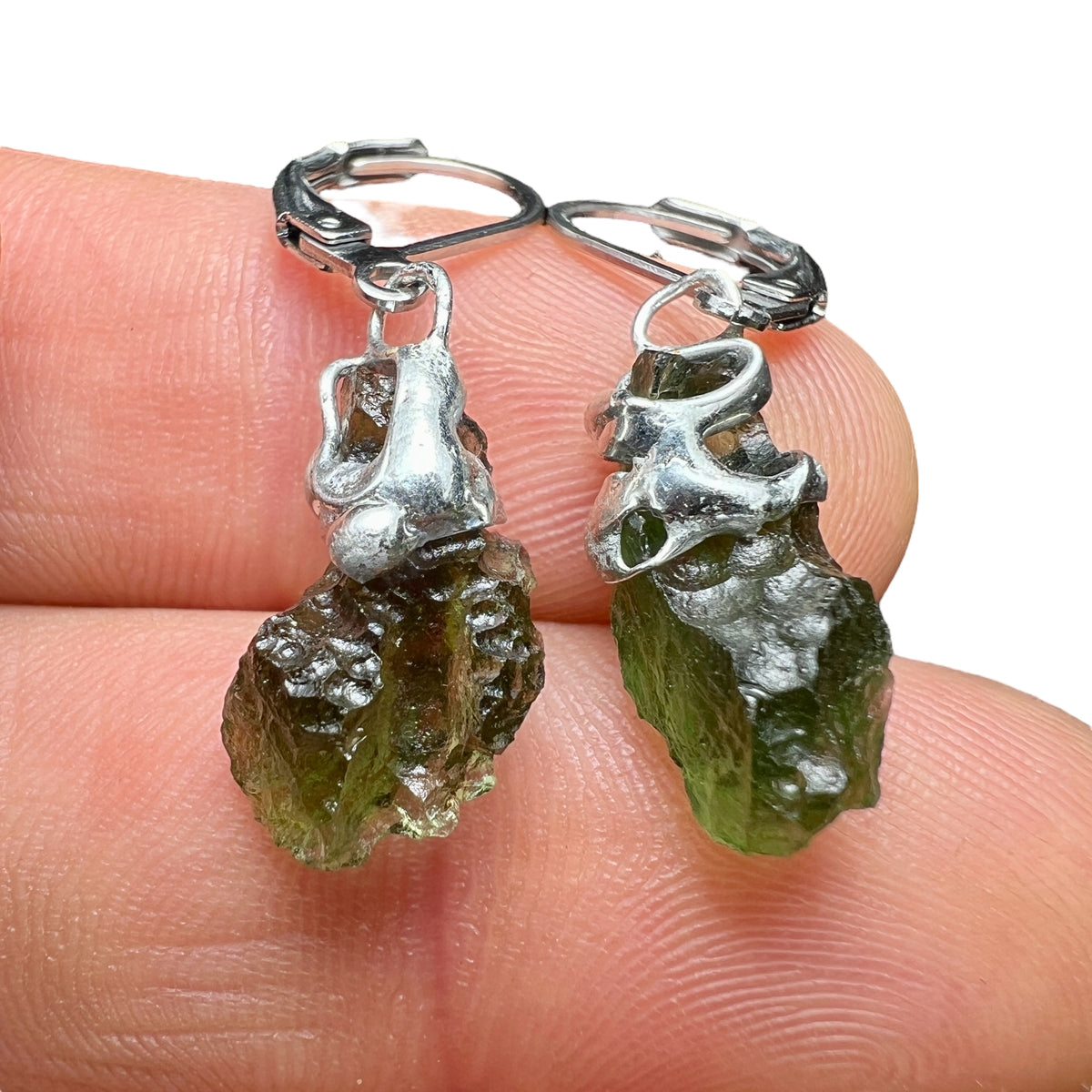 Moldavite Earrings (2.5g)