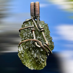 3.66g Moldavite/Copper pendant.