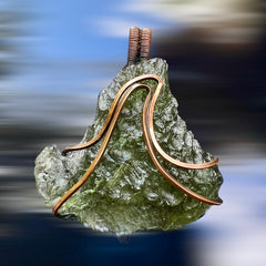 3.96g Moldavite Copper pendant