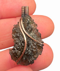 3.57g Moldavite/Copper pendant.