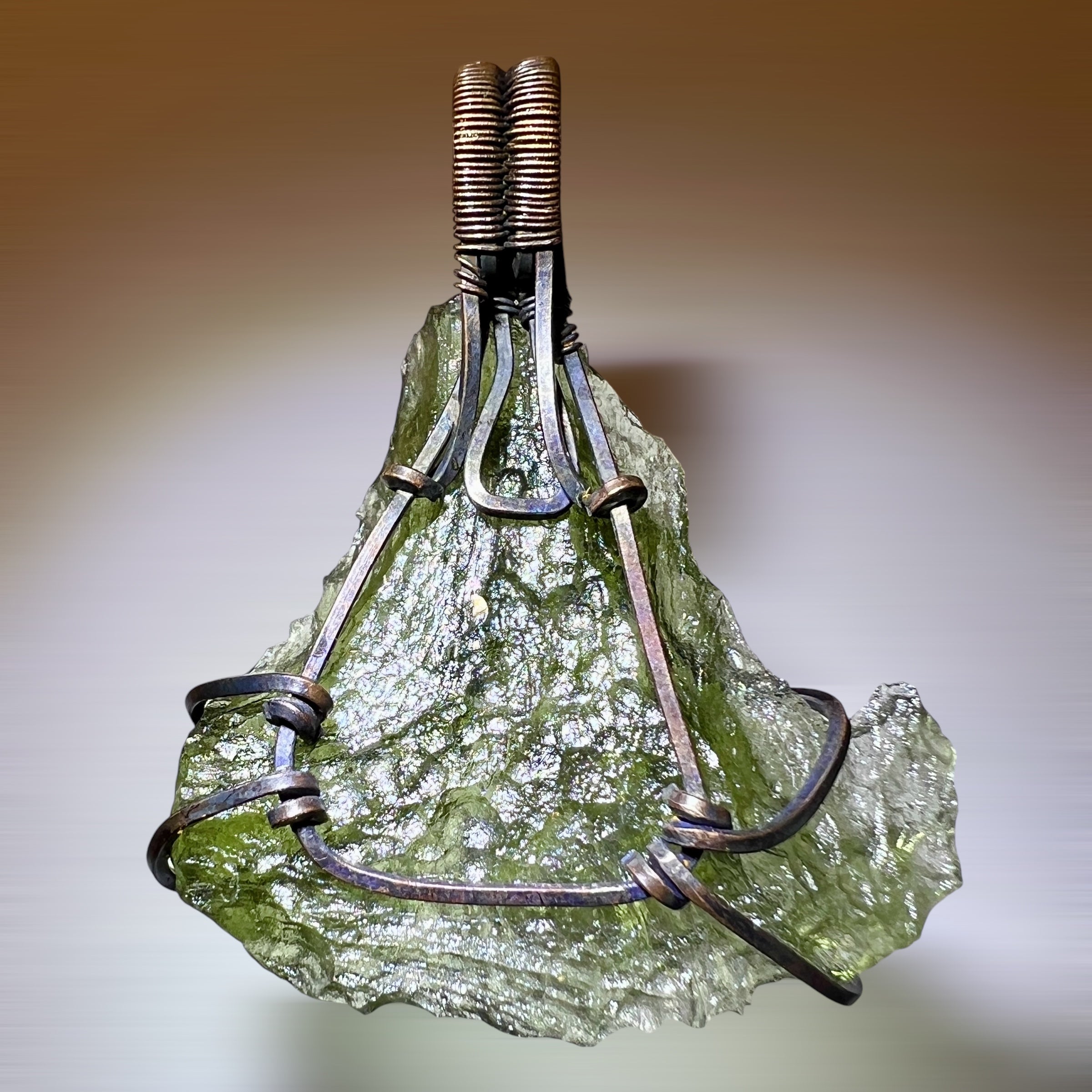 3.96g Moldavite Copper pendant