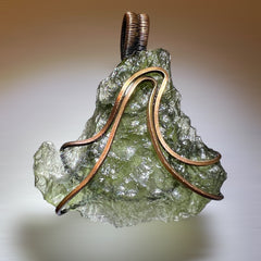 3.96g Moldavite Copper pendant