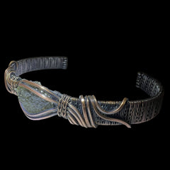 Moldavite/Copper bracelet
