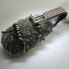 Moldavite/Amethyst Necklace.